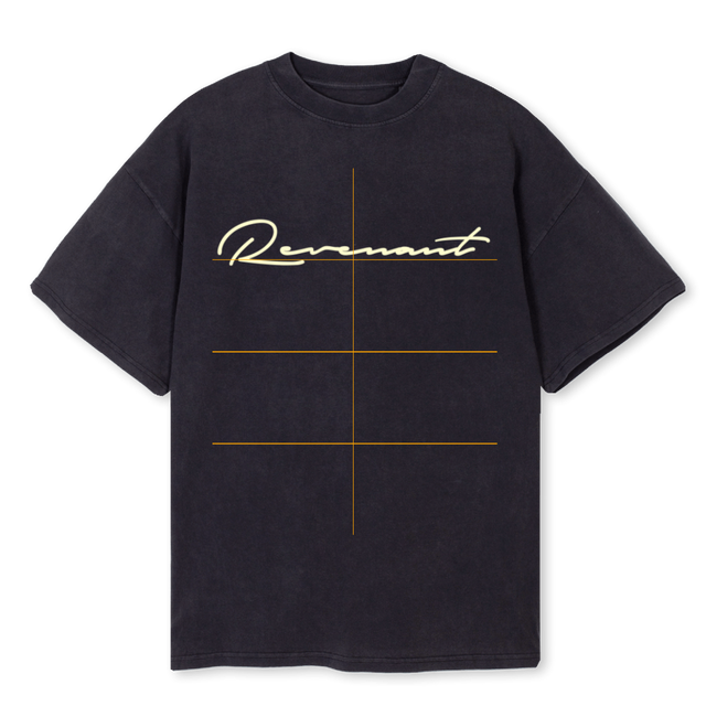 SCRIPTVONE Vintage Black Oversized Tee.