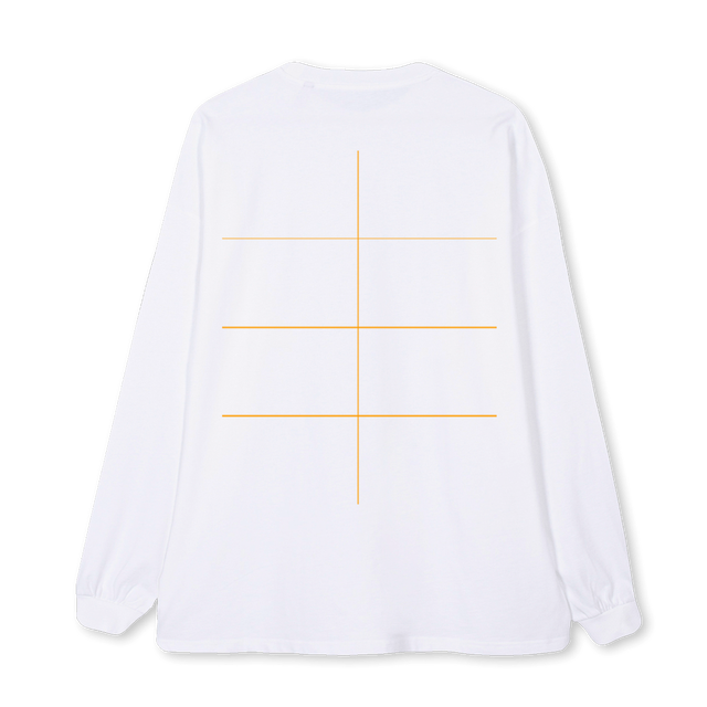 ANGRYSOCIETY White Oversized LS Tee.