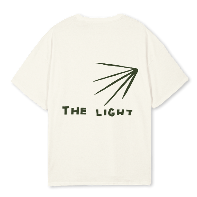 STEPINTOGREEN Cream Oversized Tee.