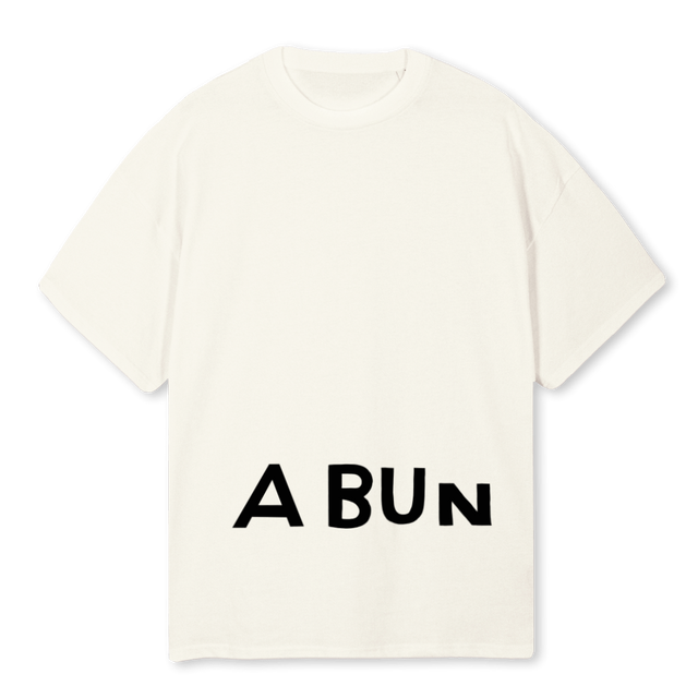 ABUNDANCEBLACK Cream Oversized Tee.