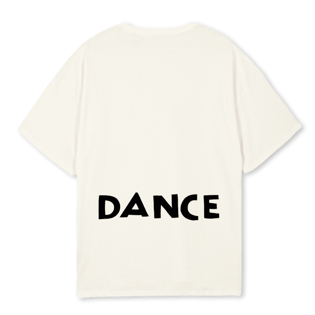 ABUNDANCEBLACK Cream Oversized Tee.
