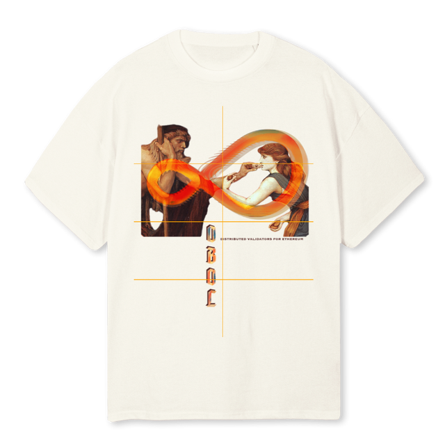 OBOLCHARON Cream Oversized Tee.