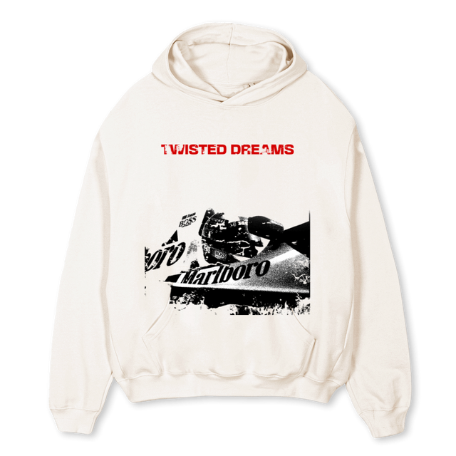 TDONE Vintage White Oversized Hoodie.