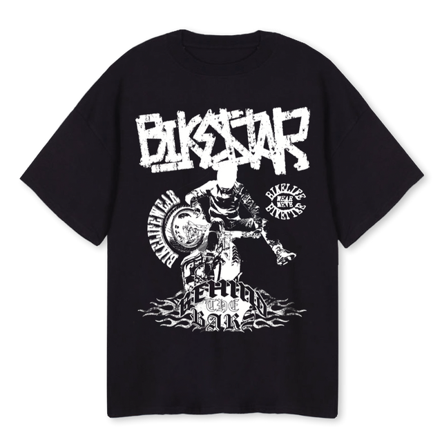 BLAKBIKESTAR Black Oversized Tee.