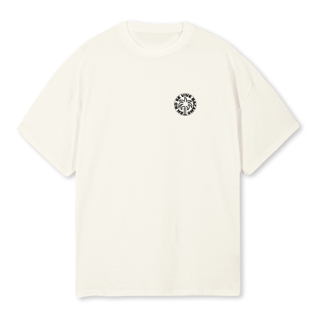 SEVIVEBACANO Cream Oversized Tee.
