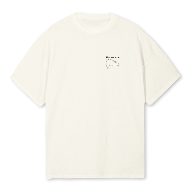 VOYPALLA Cream Oversized Tee.