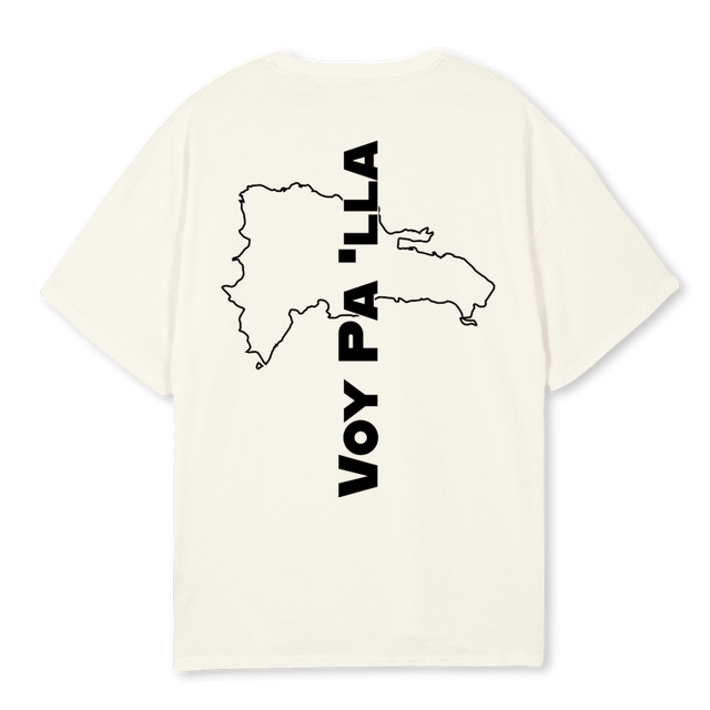 VOYPALLA Cream Oversized Tee.
