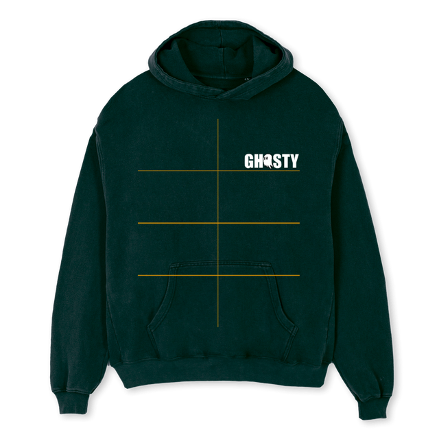 GHSTYLOGOWHITE Wild Green Oversized Hoodie.
