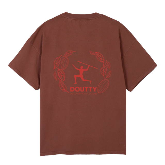 DOUTTYCACAO Vintage Brown Oversized Tee.