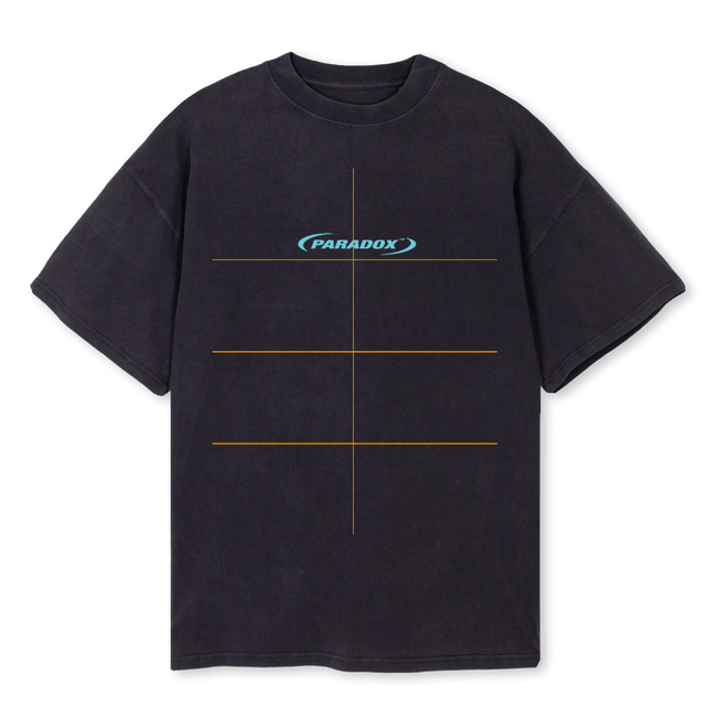 PARADOXAQUATEE Vintage Black Oversized Tee.