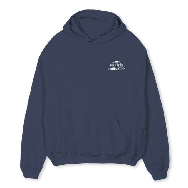 BLUEMOON Navy Blue Oversized Hoodie.