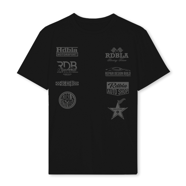 MOTOSPORTVIIIITEE Black Regular Tee.