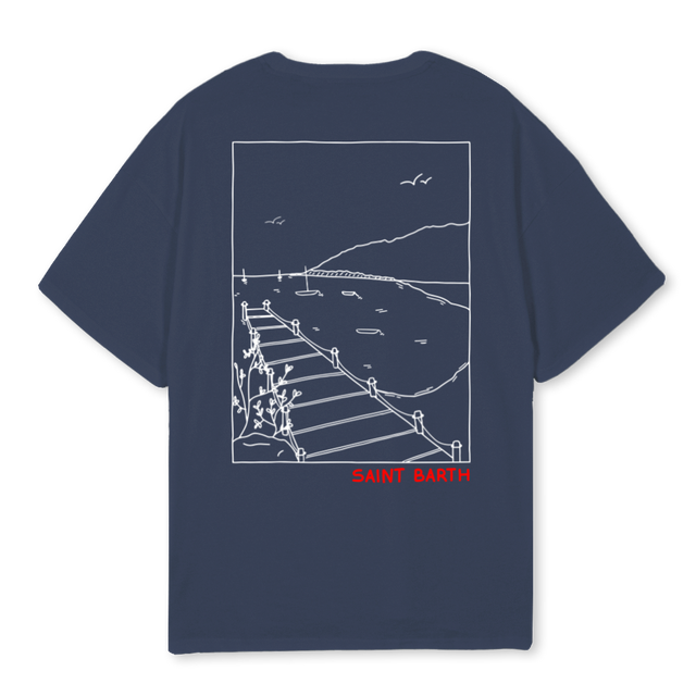 COROSSOL Navy Blue Oversized Tee.