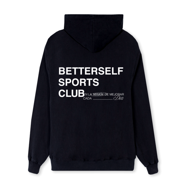 BETTERSELF Black Regular Hoodie.