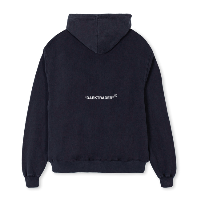 DRKTRDBWH Vintage Black Oversized Hoodie.