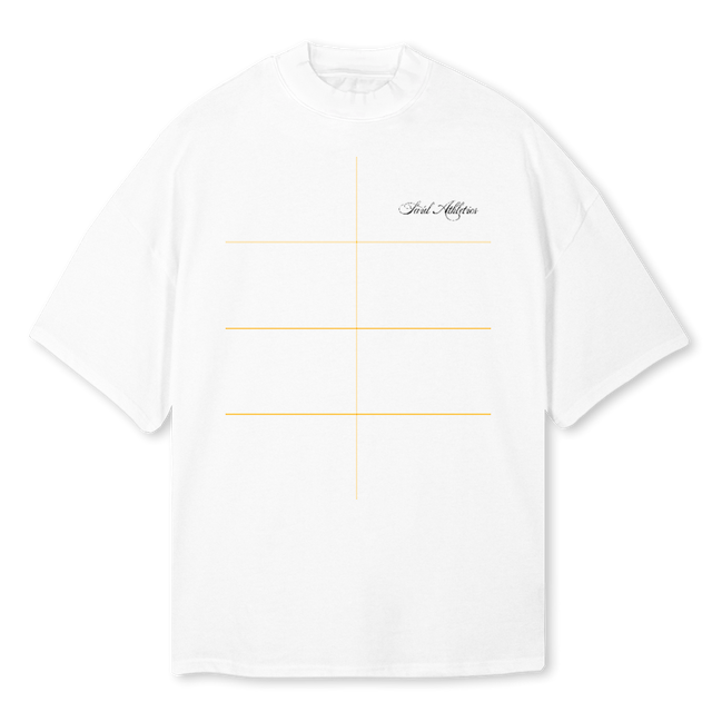 WHIT White Oversized Mock Neck Tee.