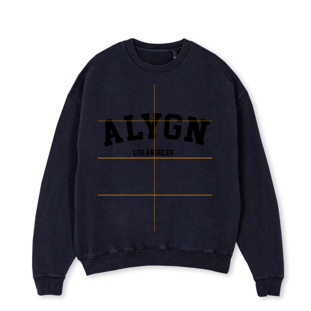 BBL Vintage Black Oversized Crewneck Sweater.