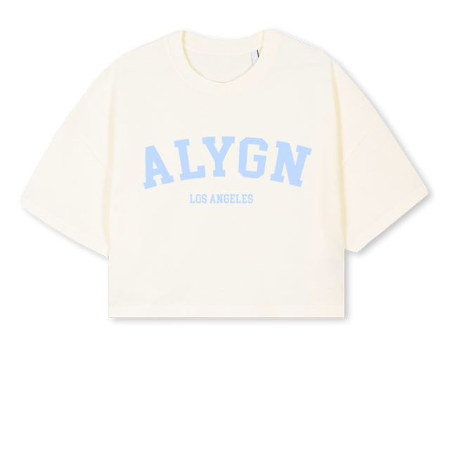 CREEAMCROPP Cream Cropped Oversized Tee.