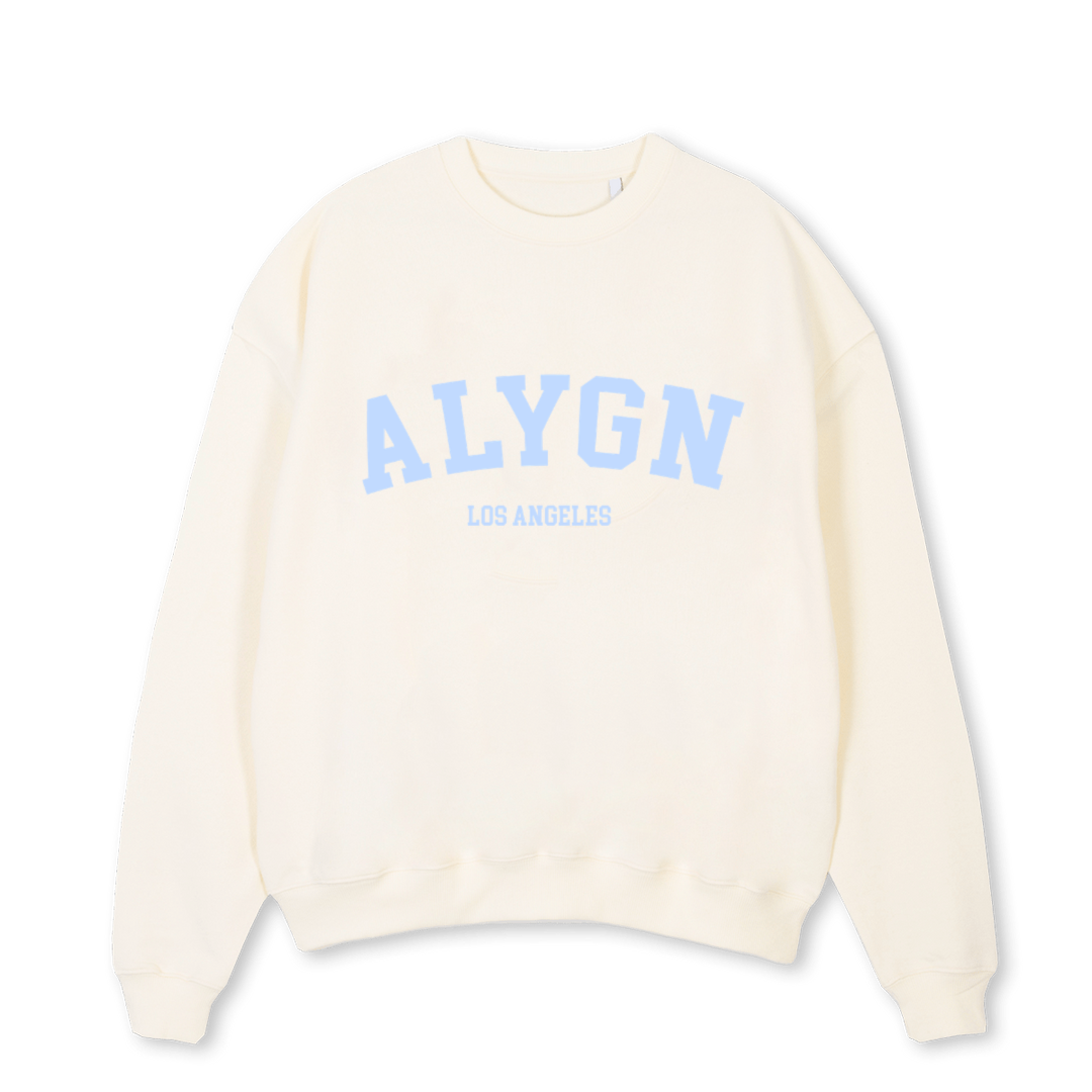 CREAME Cream Oversized Crewneck Sweater. WATC