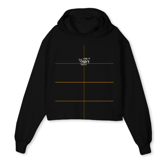 LFHOODIECROP Black Cropped Hoodie.