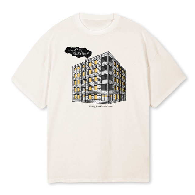 AUNTHOUSE Vintage White Oversized Tee.