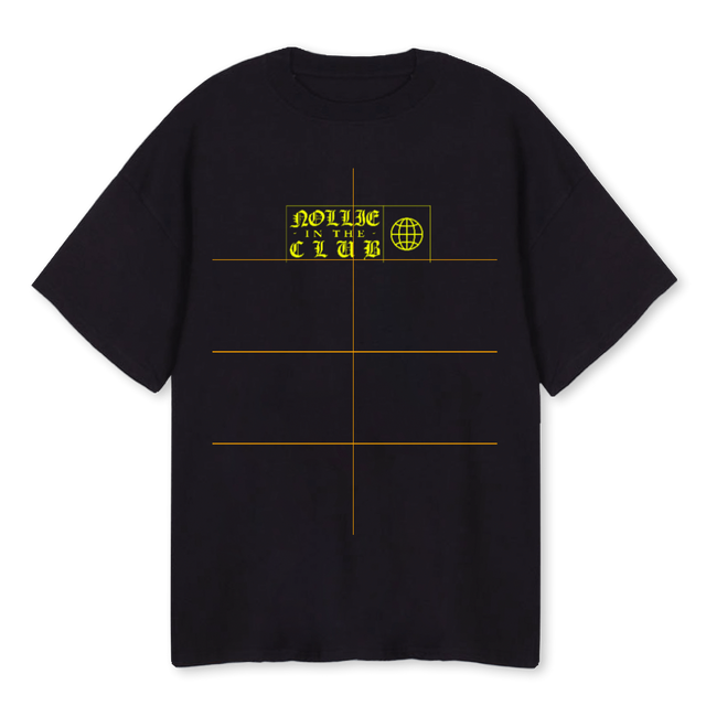 NOLLIEFLUO Black Oversized Tee.