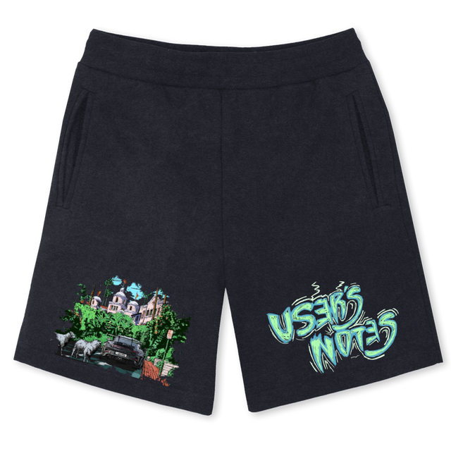 LOSTSHORTSLARGE Vintage Black Sweatshorts.