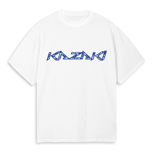 KAZAKI White Oversized Tee.