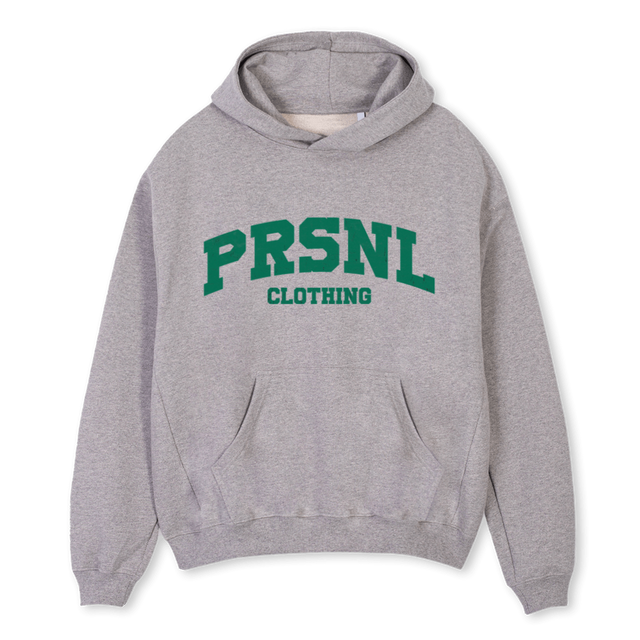 PRSNLGREENUNI Grey Marl Oversized Hoodie.