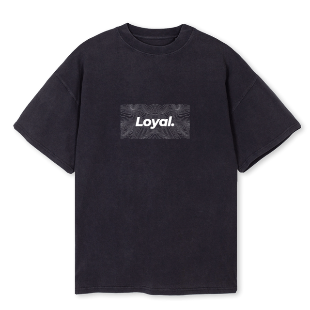 SAMPLELOYALTEE Vintage Black Oversized Tee.