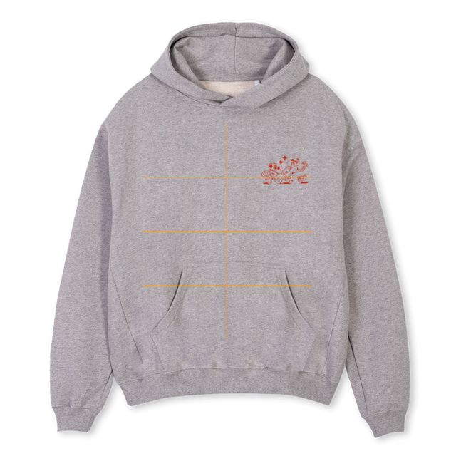 MICEGREY Grey Marl Oversized Hoodie.
