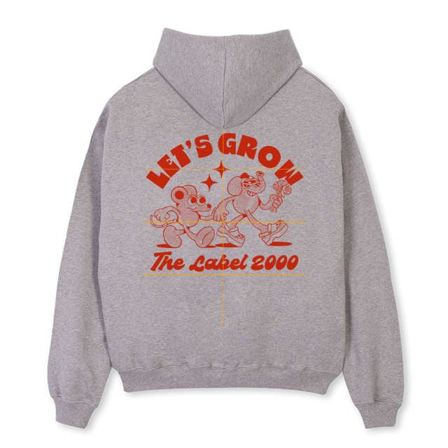 MICEGREY Grey Marl Oversized Hoodie.