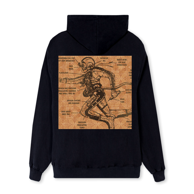 COLORROCKETMANBK Black Regular Hoodie.