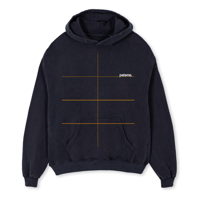 TIME Vintage Black Oversized Hoodie.