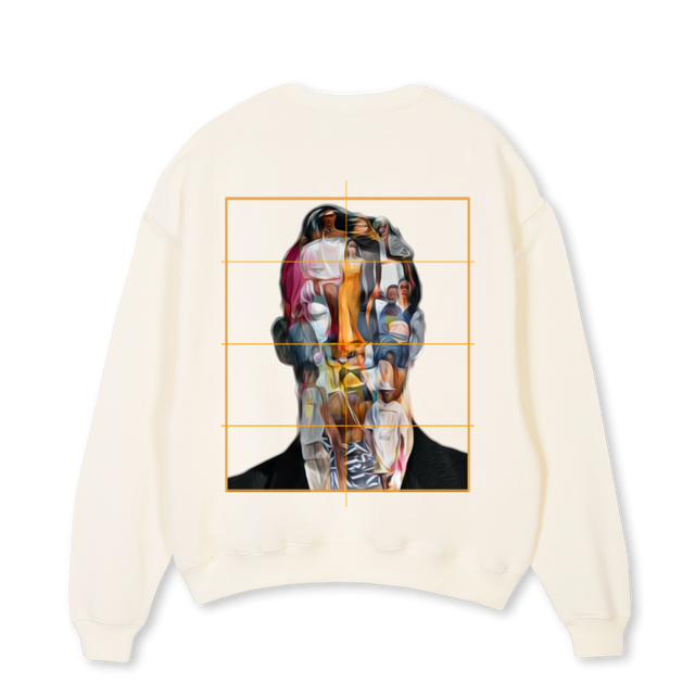PULLJACQUEMUS Cream Oversized Crewneck Sweater.