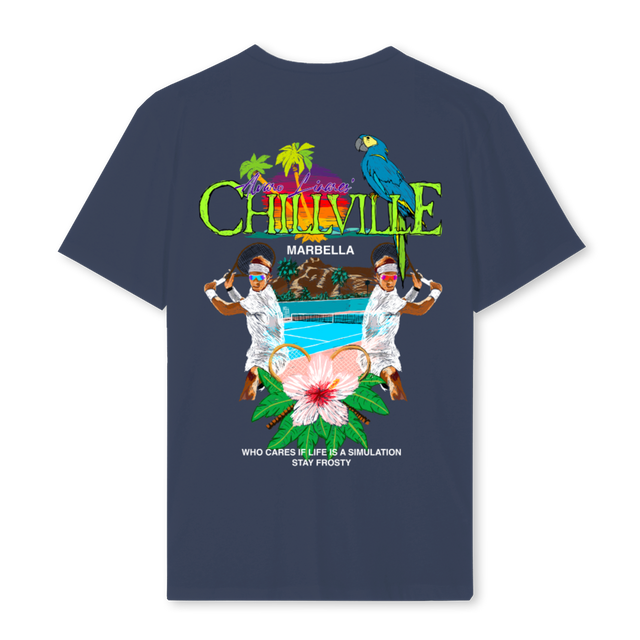 CHILLVILLE Navy Blue Regular Tee.