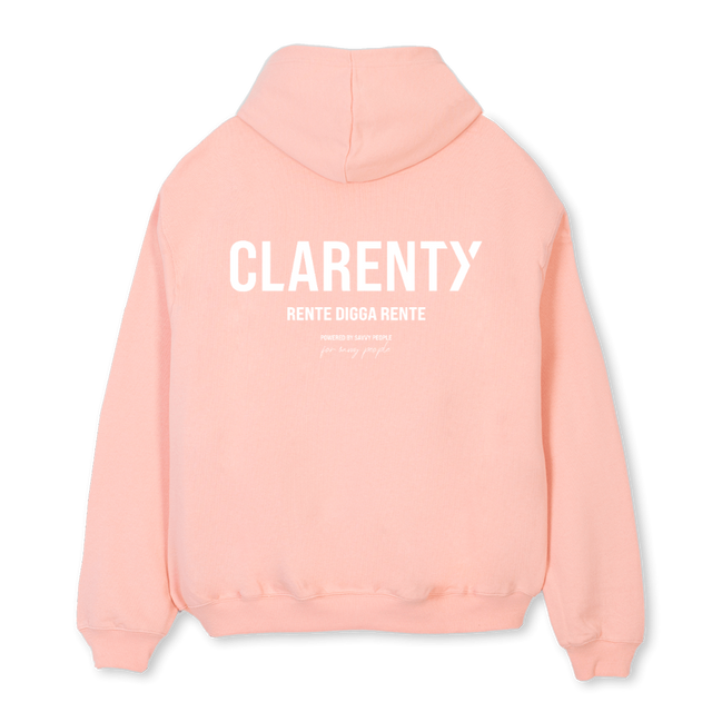 TEAMKLARHEIT4 Pink Clay Oversized Hoodie.