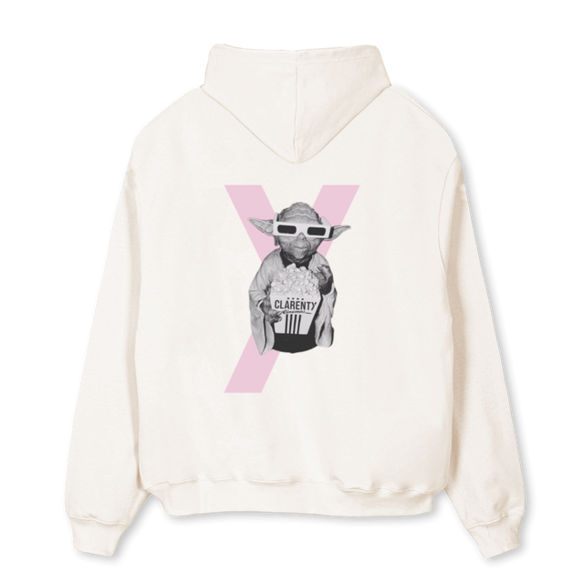 TEAMKLARHEIT7 Vintage White Oversized Hoodie.