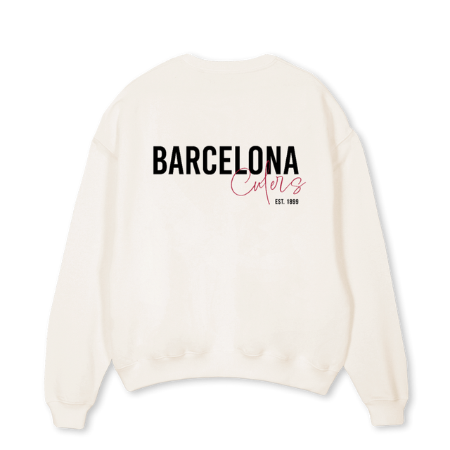 CULERSSWEATERONE Vintage White Oversized Crewneck Sweater.
