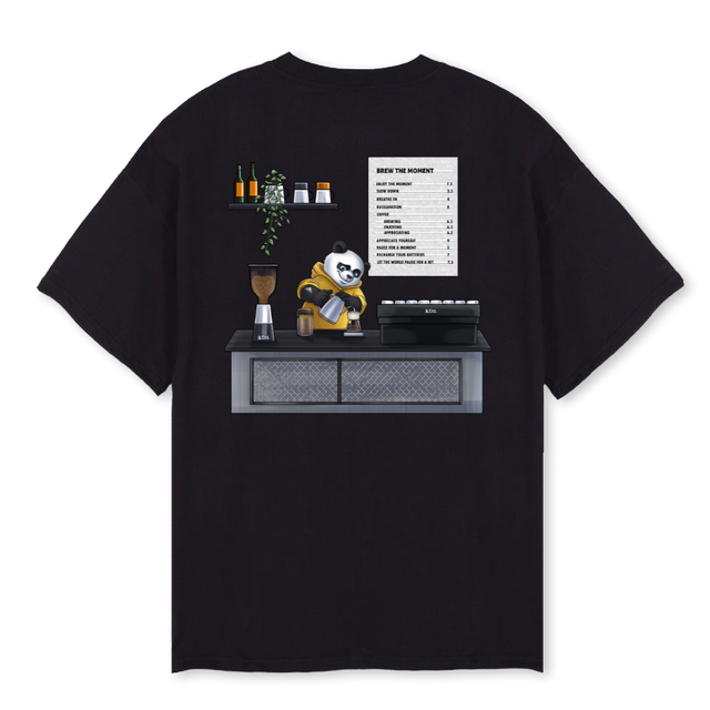 TEEPETE Black Oversized Tee.