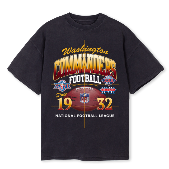 COMMANDERSVTGSB Vintage Black Oversized Tee.