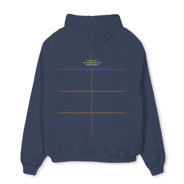 HNBISYG Navy Blue Oversized Hoodie.