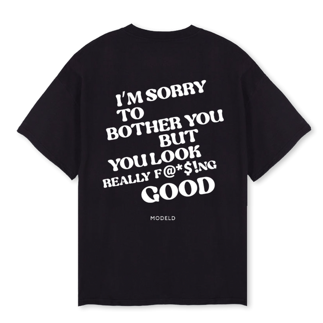SORYBLACKTEE Black Oversized Tee.