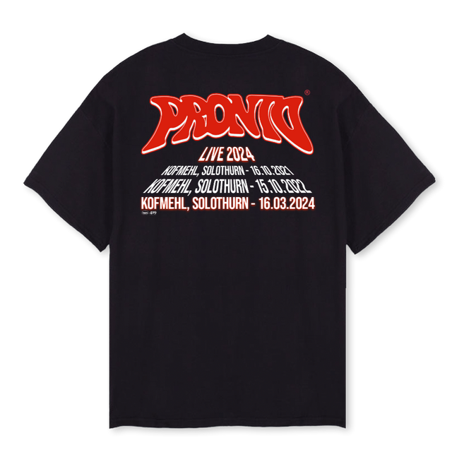 PRONTOLIVE Black Oversized Tee.