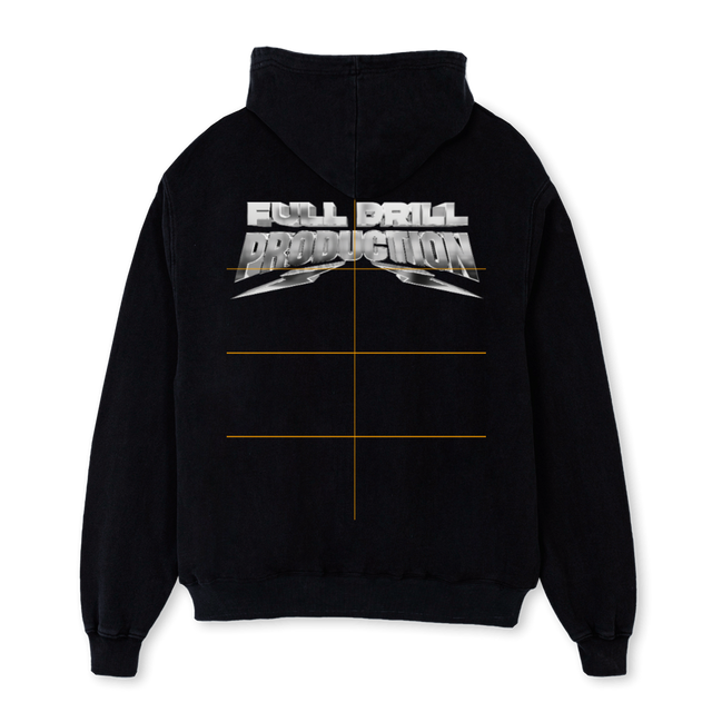 BROVCHENKOVII Black Oversized Hoodie.