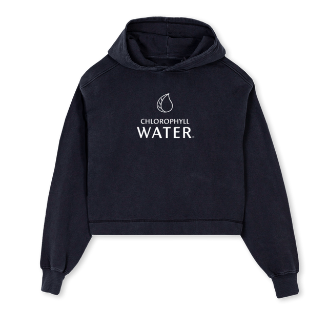 RAAWFIT Vintage Black Cropped Hoodie.