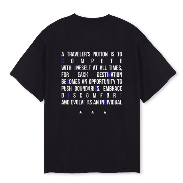 RESTLESS Black Oversized Tee.