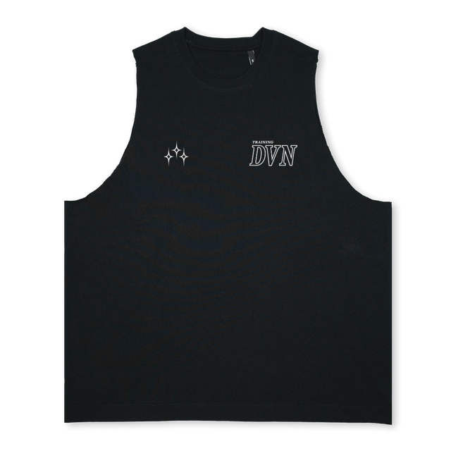 TRAININGDVNVEST Deep Black Oversized Vest.