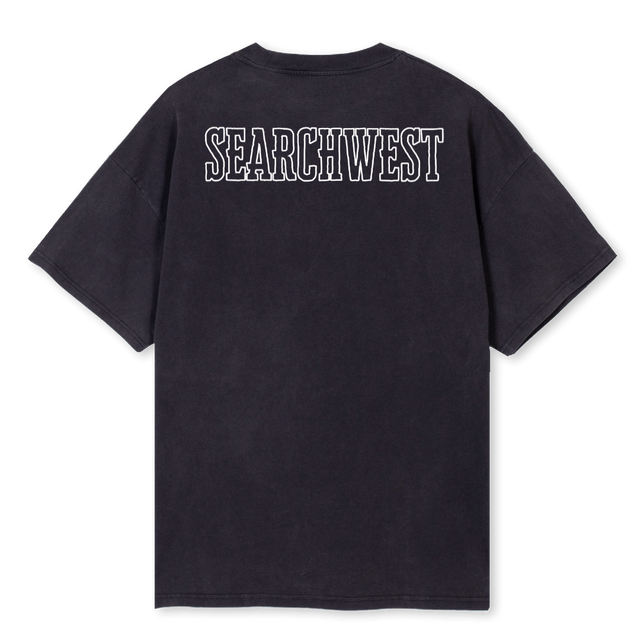 SEARCWEST Vintage Black Oversized Tee.
