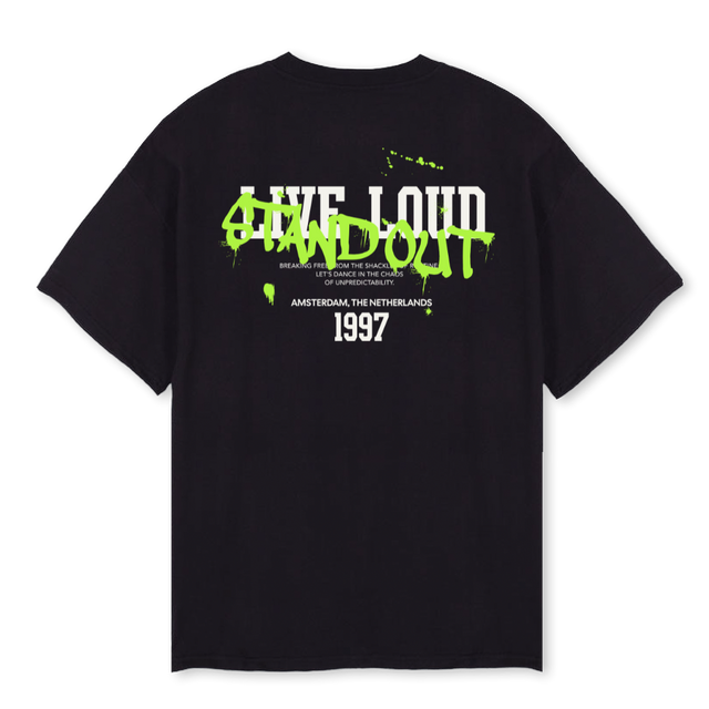 BKOVNIB Black Oversized Tee.